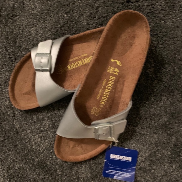 Birkenstock Shoes - Birkenstock Madrid Silver Sandal